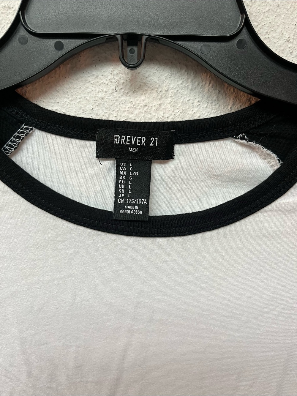 Forever 21 Black and White Raglan Baseball Tee - Long Sleeve - Picture 2 of 3